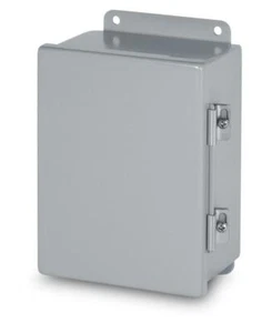 AUSTIN AB-10106JH Metallic Cont. Hinge Junction Box 10x10x6 Enclosure-Clamp Cv - Picture 1 of 5