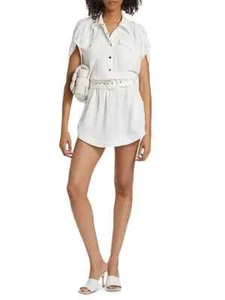 Minidress utility con cintura Ramy Brook Bess IN AVORIO DONNA TAGLIA M MEDIUM NUOVO - Foto 1 di 6