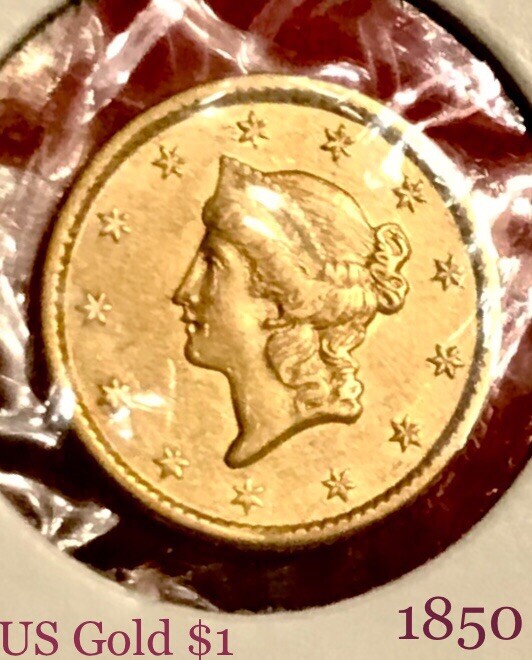 銀貨　1850年製　ONE DOL 1850 Year US Gold $1 Coins for sale | eBay