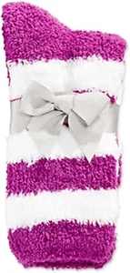 Charter Club  Super Soft Butter Cozy Sleeping Crew Socks Purple stripe - Picture 1 of 1