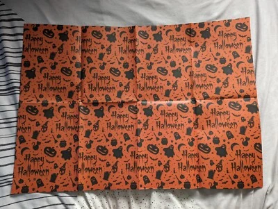 Halloween Wrapping Paper 1 sheet 50cm x 70cm Craft Pattern Monster Ghost Gift - Image 1 of 4