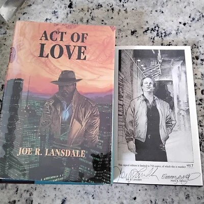 Joe Lansdale SIGNED  Act of Love 1992 HC/DJ Slipcover #457 Mystery Thriller - Image 1 of 4