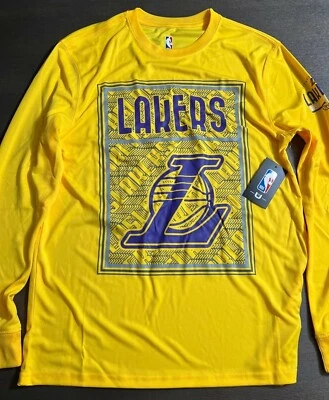NBA|Los Angeles Lakers| Camiseta amarilla manga larga para hombre talla M| ¡Envío gratis! Foto 1 de 4