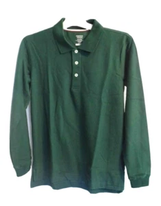 Boys Polo Shirt Long Sleeve Hunter Green XL (14/16)  by French Toast. - Picture 1 of 2