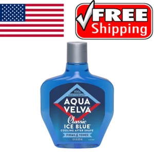 Aqua Velva after Shave Classic Ice Blue Soothes Cools and Refreshes Skin 7 Ounce - Picture 1 of 6