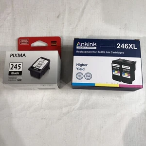 Genuine OEM Canon PG-245 Black & CL-246XL Color Ink Bulk Packaging - Picture 1 of 6