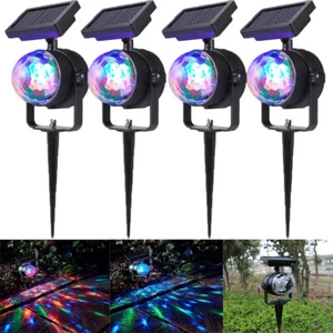 4x Solar Christmas LED Moving Laser Projector Light Xmas Outdoor Landscape Lamp - Picture 1 of 16