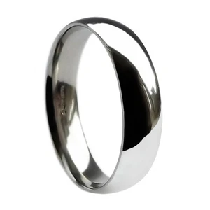 8mm 950 Platinum Men's Court Comfort Wedding Bands UK Hallmarked 18g Heavy Q-Z2 - Picture 1 of 6