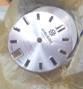 NUOVO VECCHIO STOCK anni 60 Mirvane Gents quadrante STARWAVE data @6 per calibro FHF 90/5 N/R - Foto 1 di 4