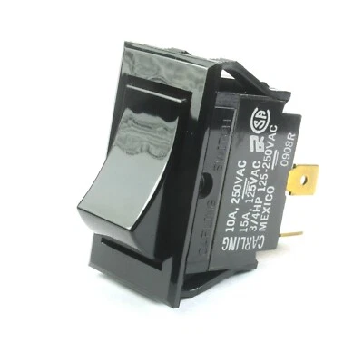 Carling Rocker Switch SPST 10A, 250VAC, 15A, 125VAC, 3/4 HP Basic ON OFF