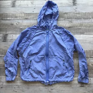 Athleta Expedition Hike Shell Jacket Womens Medium Purple Wind Drawcord Waist - Picture 1 of 13