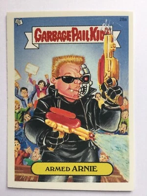 Garbage Pail Kids All New Series 2 Topps Sticker 28a Armed Arnie Terminator - Image 1 of 2