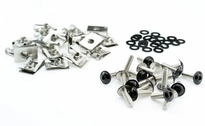 M5 Schraubenset Edelstahl Federmuttern 5mm schwarz Linsenkopf Edelstahl rostfrei - Bild 1 von 3