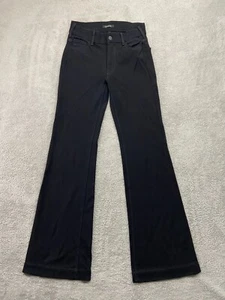 7 For All Mankind Pants Women's 28 Black Ponte Modern Bootcut Made in USA Long - Picture 1 of 13