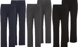 2er Pack Mädchen Jersey Stretch Schulhosen mit Taschen gerades Bein - Bild 1 von 1