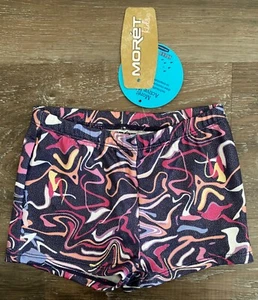 JAQUES MORET KIDS~NEW~Abstract Foil Gymnastics Bike Shorts~Girl's Sz 4/5-XS~NWT~ - Picture 1 of 3