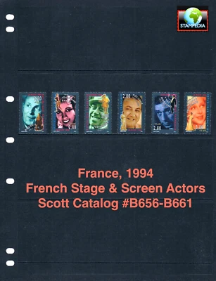 $6,60 Scott Value - 1994 FRANCIA Actores Cine Escenario CV MNH NH UMM Foto 1 de 4