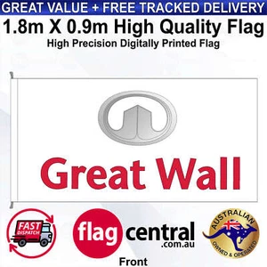 GREAT-WALL White Flag 180x90cm *Eye Catching *Long Lasting *Outdoor *Quality - Foto 1 di 3