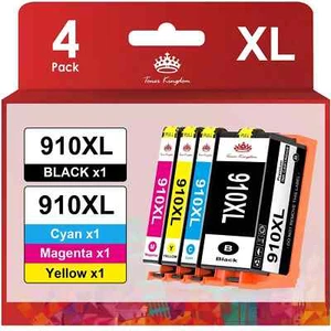 Encre 4PK 910XL pour imprimante HP OfficeJet Pro 8010 8020 8022 8025 8028 8030 avec puce - Photo 1/6