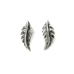 Orecchini a borchie nodo celtico in piuma argento sterling 925 donna regalo di compleanno - Foto 1 di 36