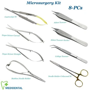 Micro Operation Werkzeug Mathieu, Crile Holz TC Feder Schere Adson Kocher - Picture 1 of 15