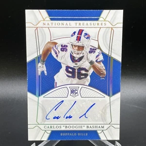 2021 National Treasures - CARLOS "Boogie" BASHAM RC AUTO #d/15 - Bills - Picture 1 of 3