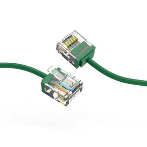 Cable de red Ethernet súper delgado CAT6A UTP de 6 pies 32 AWG verde - Imagen 1 de 1