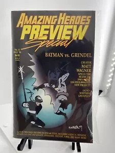TADELLOSER ZUSTAND Amazing Heroes Preview 11 VINTAGE HERBST 1990 BATMAN VS GRENDEL - Bild 1 von 6