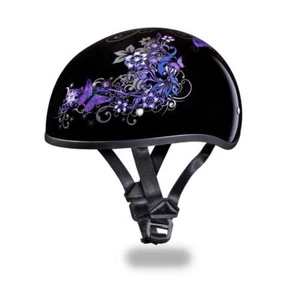 Daytona Helmets Skull Cap W/ BUTTERFLY DOT Motorcycle Helmet - Picture 1 of 6