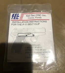 kel-tec cnc inc p11 belt clip stainless new - Picture 1 of 2