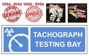 FAHRTENSCHREIBER PRÜFSCHACHTSCHILD. TÜVSCHILD. TACHOSCHILD MOT SIGN PACK. VOSA DVSA TACHO - Bild 1 von 7