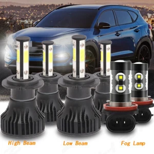 Para For BMW X3 2004-2012 2013 2014 LED faro alto / bajo + Kit de luz antiniebla - Picture 1 of 12