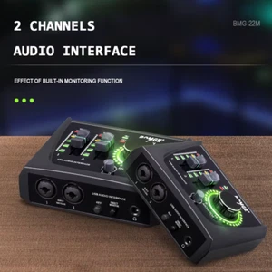 Mini 2 Kanal USB Audio Interface Soundkarte Aufnahme Streaming und Podcasting - Bild 1 von 5