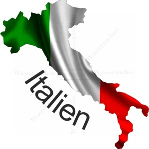 45cm Auto-Aufkleber Flagge Italien Staat Land Fahne Schrift Fd69 - Bild 1 von 5