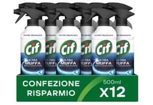 Cif Ultra Muffa, Spray Antimuffa, Formato 12 Pezzi da 500 ml, Spray Detergente I - Foto 1 di 3