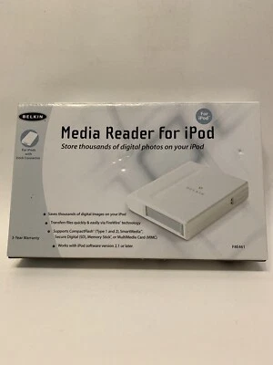 Belkin Media Reader F8E461 with Dock Connector for iPod - White [ N E W ] - Image 1 of 4