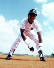 1985 RICKEY HENDERSON  New York Yankees BASEBALL ACTION Glossy Photo 8x10 WOW!!