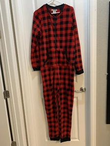 Frankie & Johnny Women's Fleece Non-Footed One Piece Loungewear Plaid Pajamas XL - Picture 1 of 9