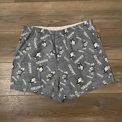 Boxer corto para dormir con botones de algodón tejido gruñón de los parques de Disney para hombre talla M Foto 1 de 4