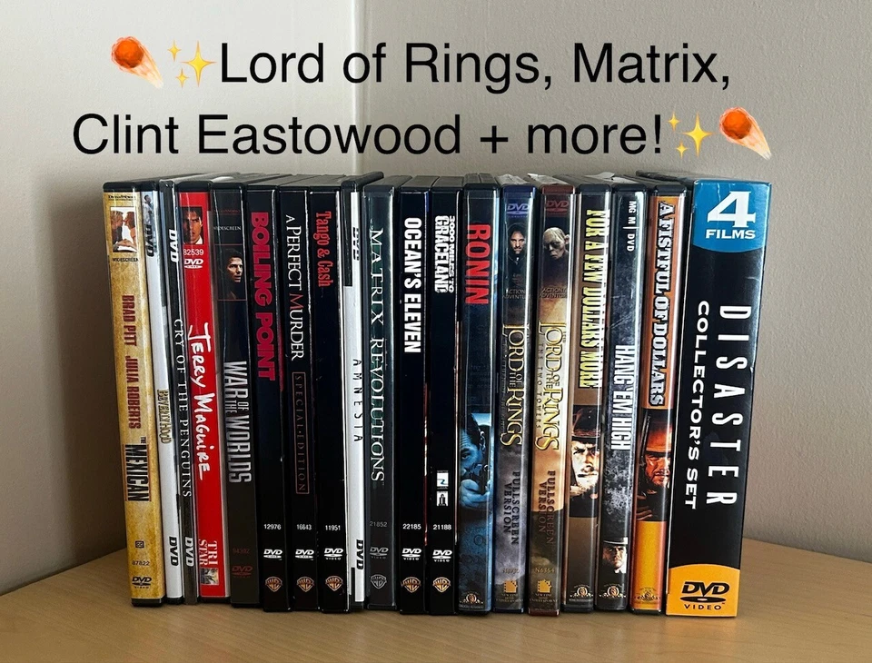 ACTION MOVIE DVDS GALORE!! **all your favs (Matrix, Oceans 11, + more) bundled** - Image 1 of 1