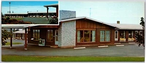 Postcard PEI Summerside Greetings from Sunny Isle Motel Panoramic Dual View - Picture 1 of 2