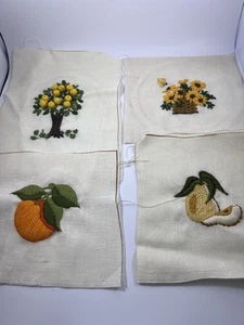 Vintage Jiffy Stitchery Embroidery Kits Completed Kitchen Room Cottagecore - Picture 1 of 7