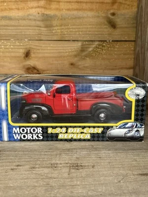 Camioneta pickup Plymouth 1941 fundida a presión Motor Works nueva en caja rara roja Foto 1 de 4