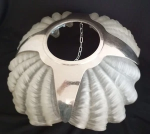 Art deco 4 pane clam shell ceiling light - Picture 1 of 5