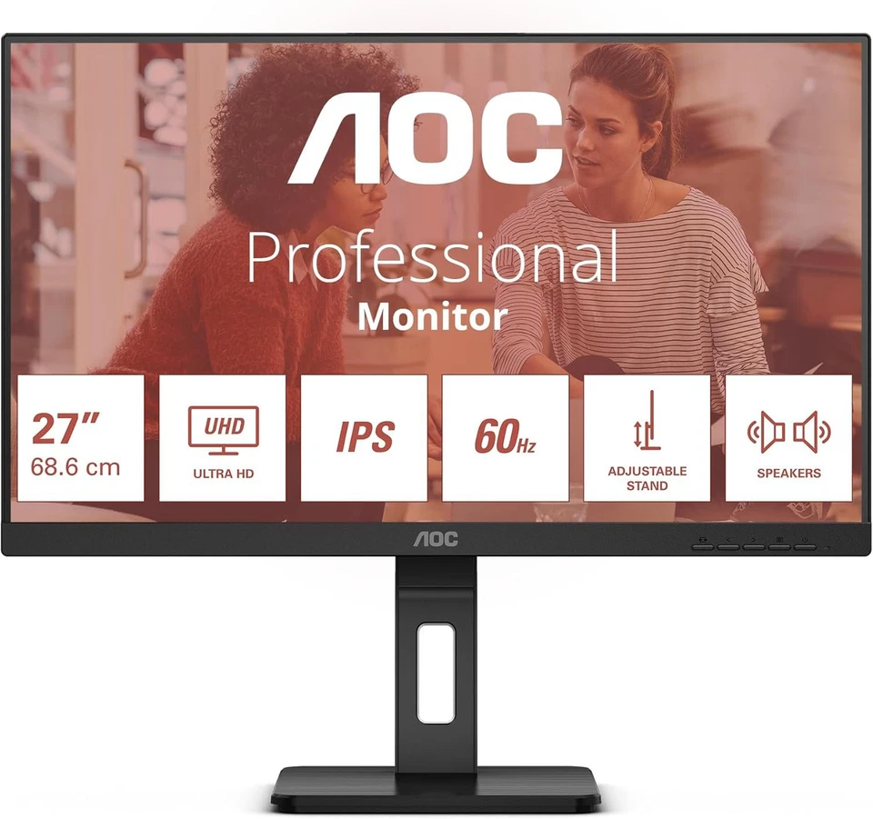 Aoc E3 27 " 3840 X 2160 Pixels 4K Ultra Hd Ips Panel Hdmi Displayport Usb Monito - Image 1 of 1