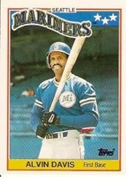1988 Topps UK Minis Baseball Card #17 Alvin Davis  - Image 1 of 2