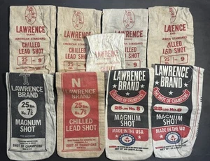 Vintage Lawrence Brand ‘The Shot Of Champions’ Empty Cloth Sacks Lot Of 9 - Picture 1 of 9