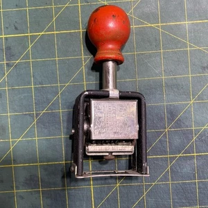 Vtg Numbering Machine American Machine Company 5 Action Mod III - Picture 1 of 4