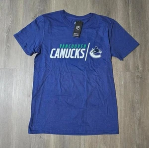 T-Shirt Uomo Fanatici Blu Piccola Vancouver Canucks Autentica Pro Performance - Foto 1 di 3