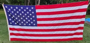 Vintage Cloth American Flag - Valley Forge Best Cotton 5 Ft x 9 Ft - Made USA - Picture 1 of 4